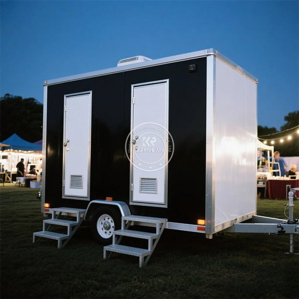

Luxury Camping Toilet Event Portable Restroom Trailer Luxury Bathroom Prefab Mobile Toilet Trailer For Sale