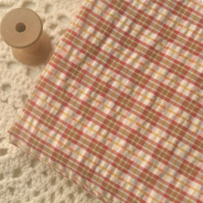 

Red-white Polyester Cotton Fabric For DIY Shirt Top Skirt Dress Women's Clothing Handmade Fabrics