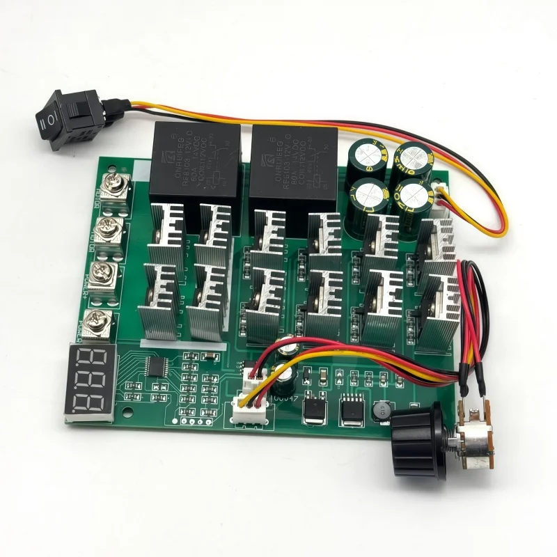 DC 10-55V 12V 24V 36V 48V 55V 100A Motor Speed Controller PWM HHO RC Reverse Control Switch with LED Display
