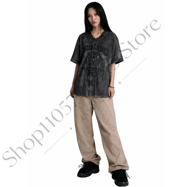 Breathable Mesh Sport Jersey Unisex ARIRANG V‑Neck Button‑Up Short Sleeve Quick Dry Casual Fan Collectible Street Fans Shirt 5