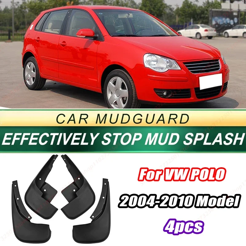 For VW POLO 2004-2010 Model 4PCS Front Rear Mud Flaps Splash Guards Fender Mudguards Auto Accessories