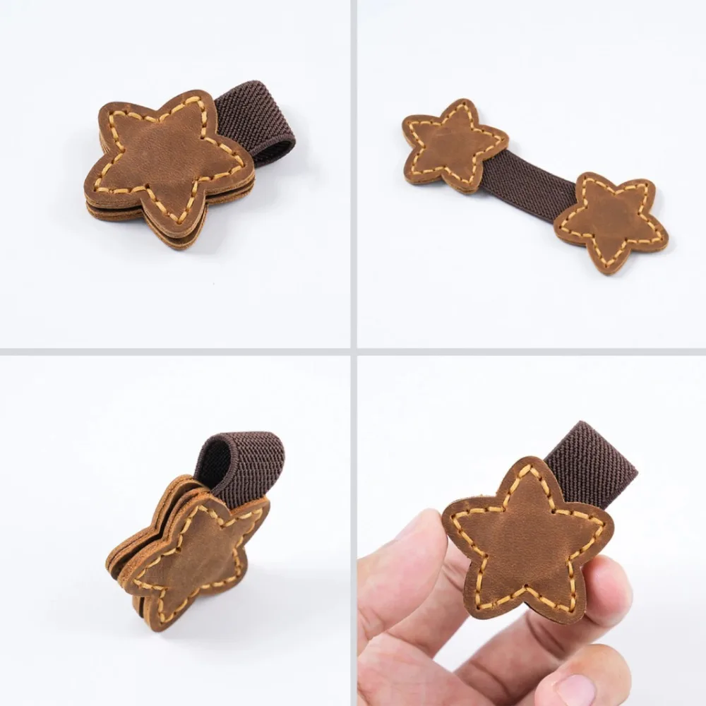 Genuine Leather Magnetic Bookmark Clip Multifunctional Book Markers Holder Accessory Double-Sided Book Pages Divider Stationery