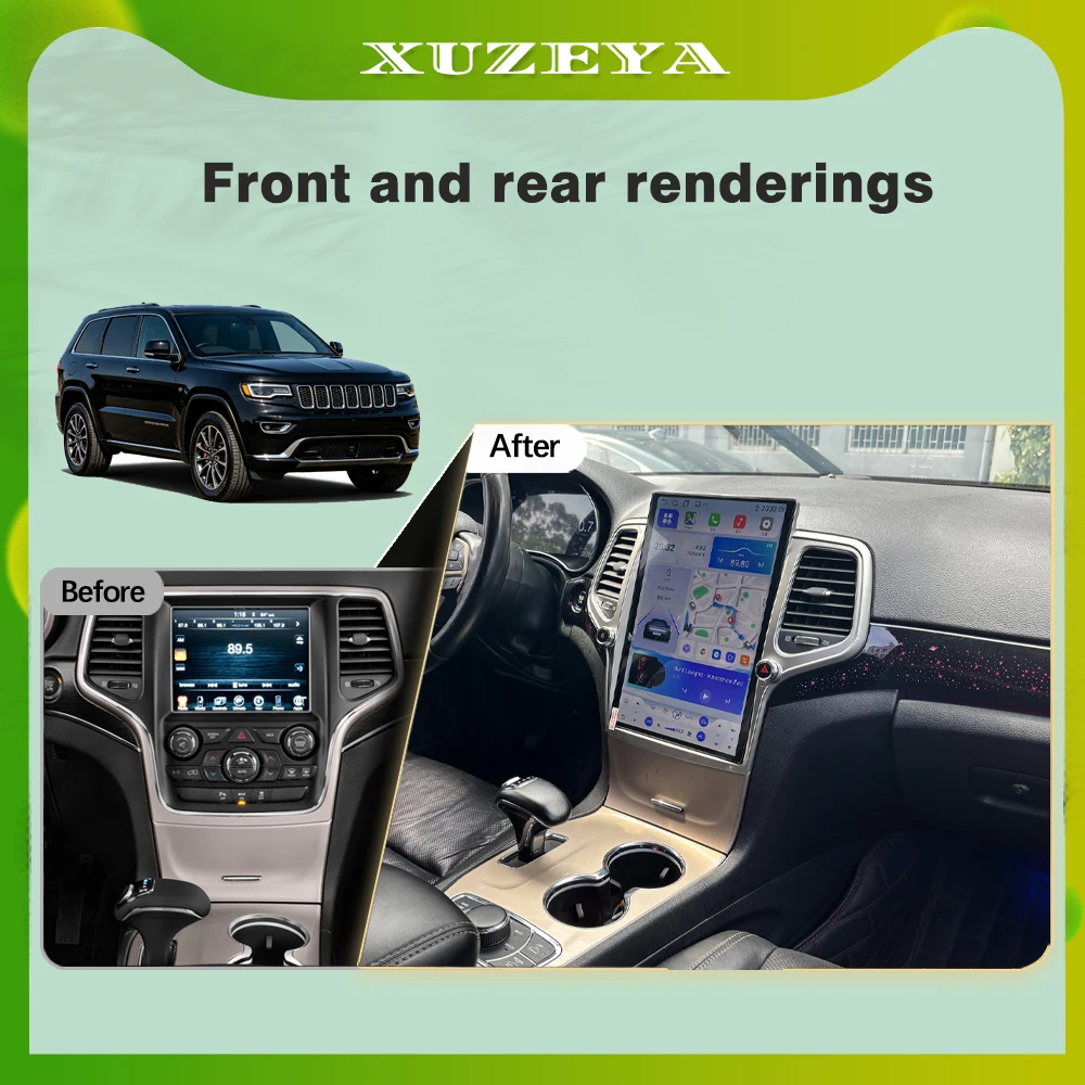 For Jeep Grand Cherokee 2014-2020 Car Multimedia Video Player GPS Navigation Radio 8Core CarPlay Android Auto 4G 360