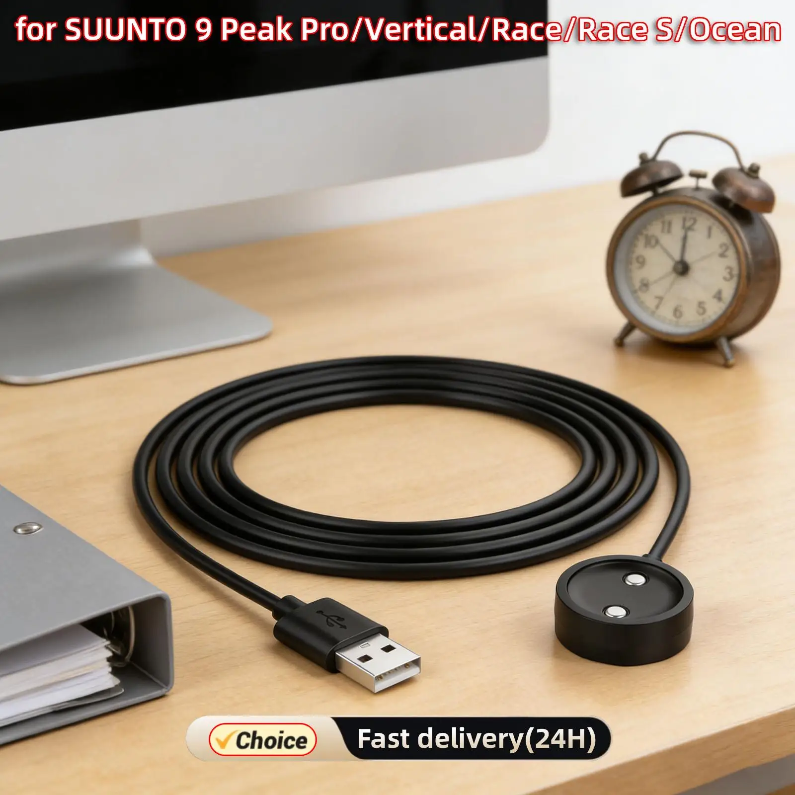 

Magnetic USB Charger Charging Dock Cable Smart Watch Accessories USB Cable Cord for SUUNTO 9 Peak Pro/Vertical/Race/Race S/Ocean