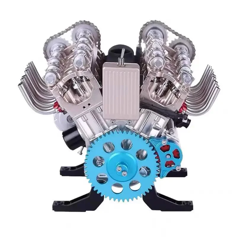 Car mini eight-cylinder engine metal assembly manual assembly ornament