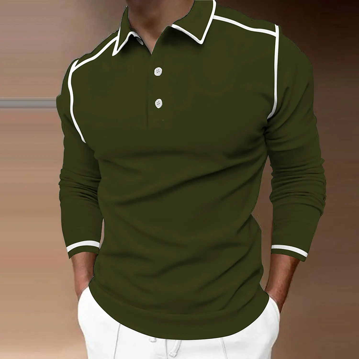 

Men's Golf Shirt Long Sleeve Polo Shirt Lapel Shirt Casual Business Daily Wear Sports Button 3D Printing Winter Spring Autumn