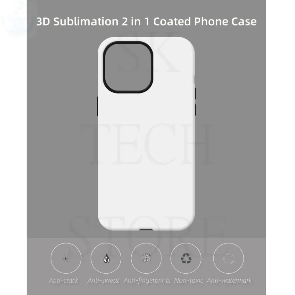 

20PCS/lot Blank 3D Film Sublimation 2 in 1 Coating Tough Cases For Iphone 14 13 12 11 Pro Max Mini XS XR XS MAX 5 6 7 8 Plus SE