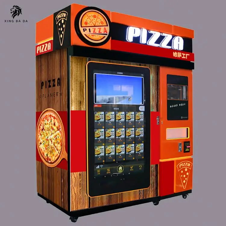 Pizza Robot Vending Smart Heated Hot For Fast Food Pizza Vending Machine Dispenser With Lift