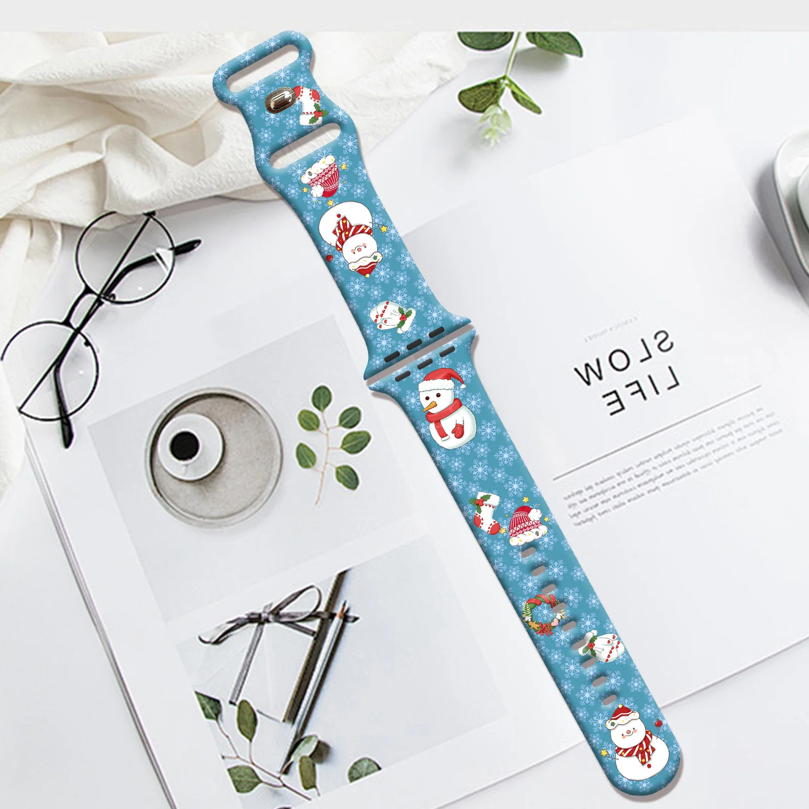 Cinturino stampato Dream Christmas per Apple Watch 11 10 9 8 Cinturino sostituibile per cinturino iWatch 42mm 41mm 40mm 38mm
