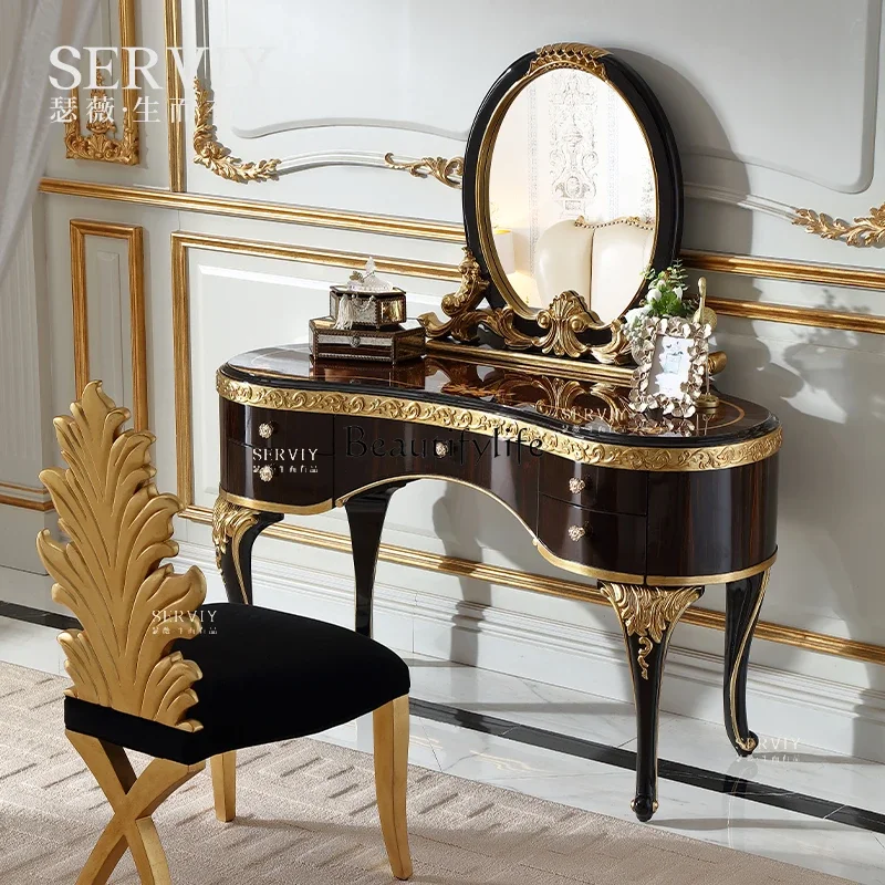 LXFrench neoclassical solid wood dressing table European style cloakroom Master bedroom dressing tableSSS