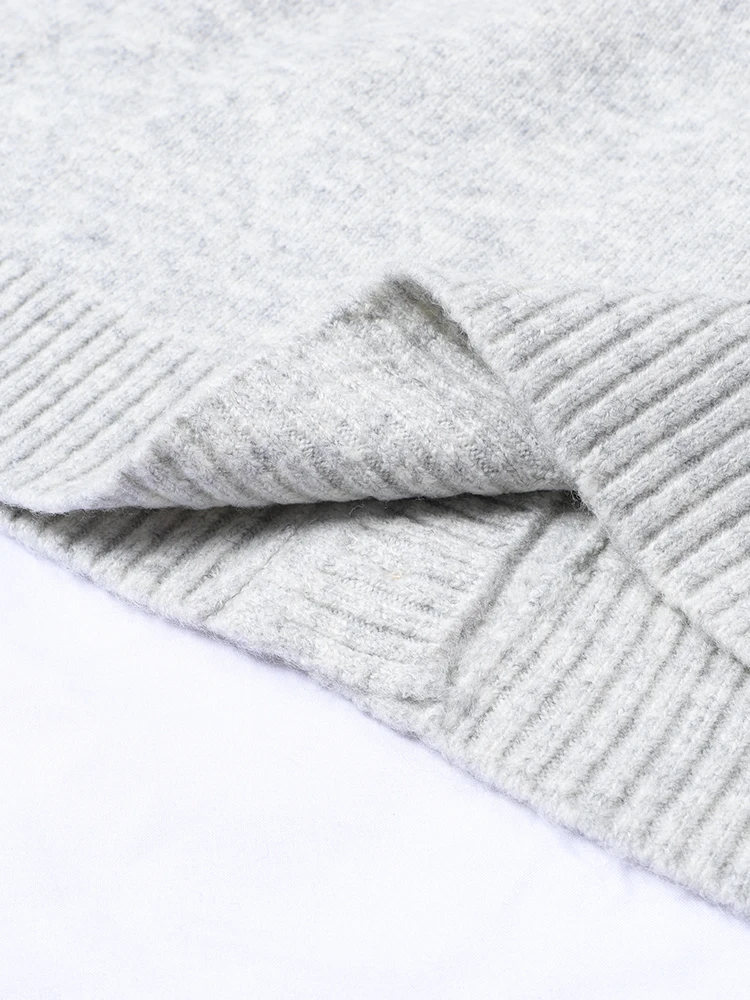 Cárdigan de punto a la moda para mujer, Top de manga larga con cuello redondo para ropa de temporada Otoño Invierno