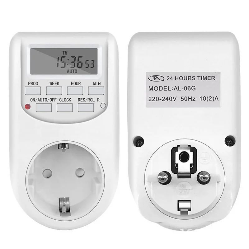 

German Standard Mechanical Electronic Digital European Socket Timing Smart Plug Timer Switch AL-06G 10A 2300W 50HZ 24H