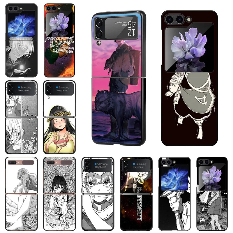 Luxury Anime To Your Eternity Mobile Phone Cases For Samsung ZFlip6 Z Flip3 Flip4 Flip5 5G Flip 6 5 4 Black Hard Anti-Drop Cover