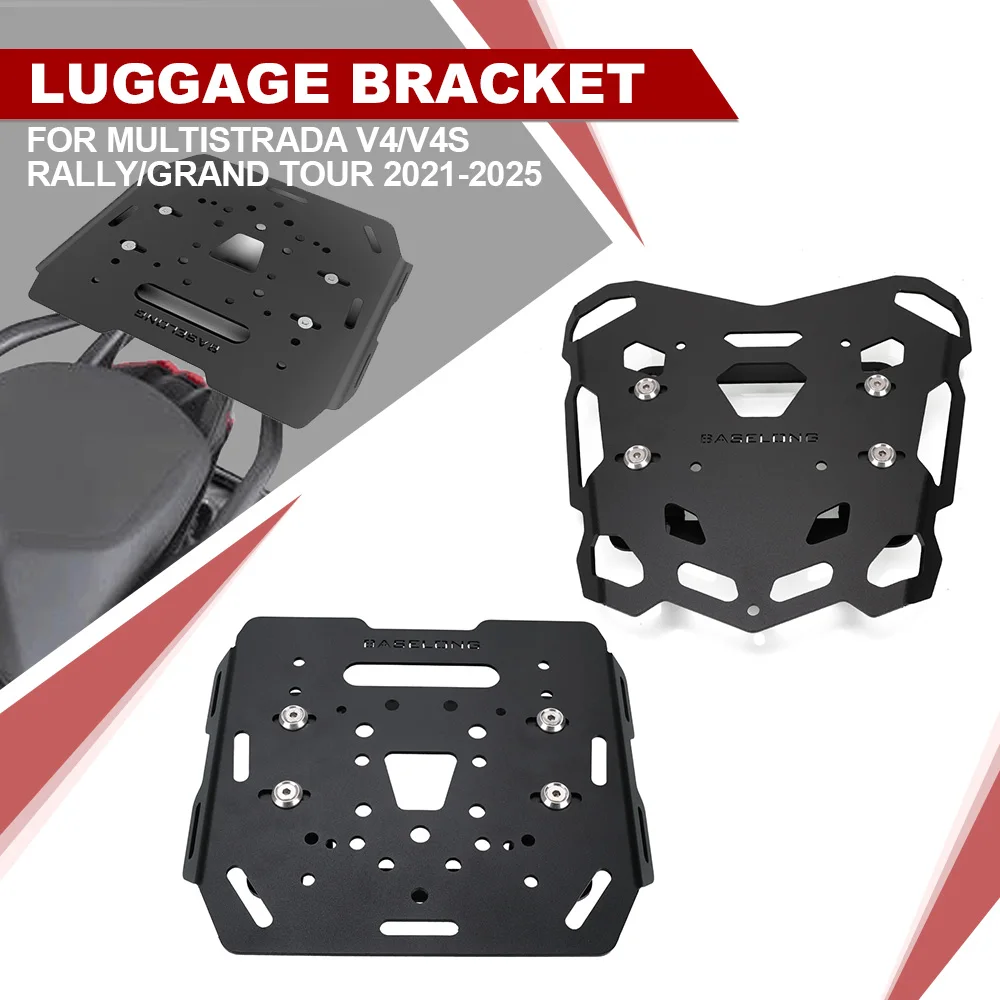 

Motorcycle FOR DUCATI MULTISTRADA V4/V4S RALLY/GRAND TOUR 2021 2022 2023-2025 Rear Luggage Rack Top Case Mount Plate Accessories