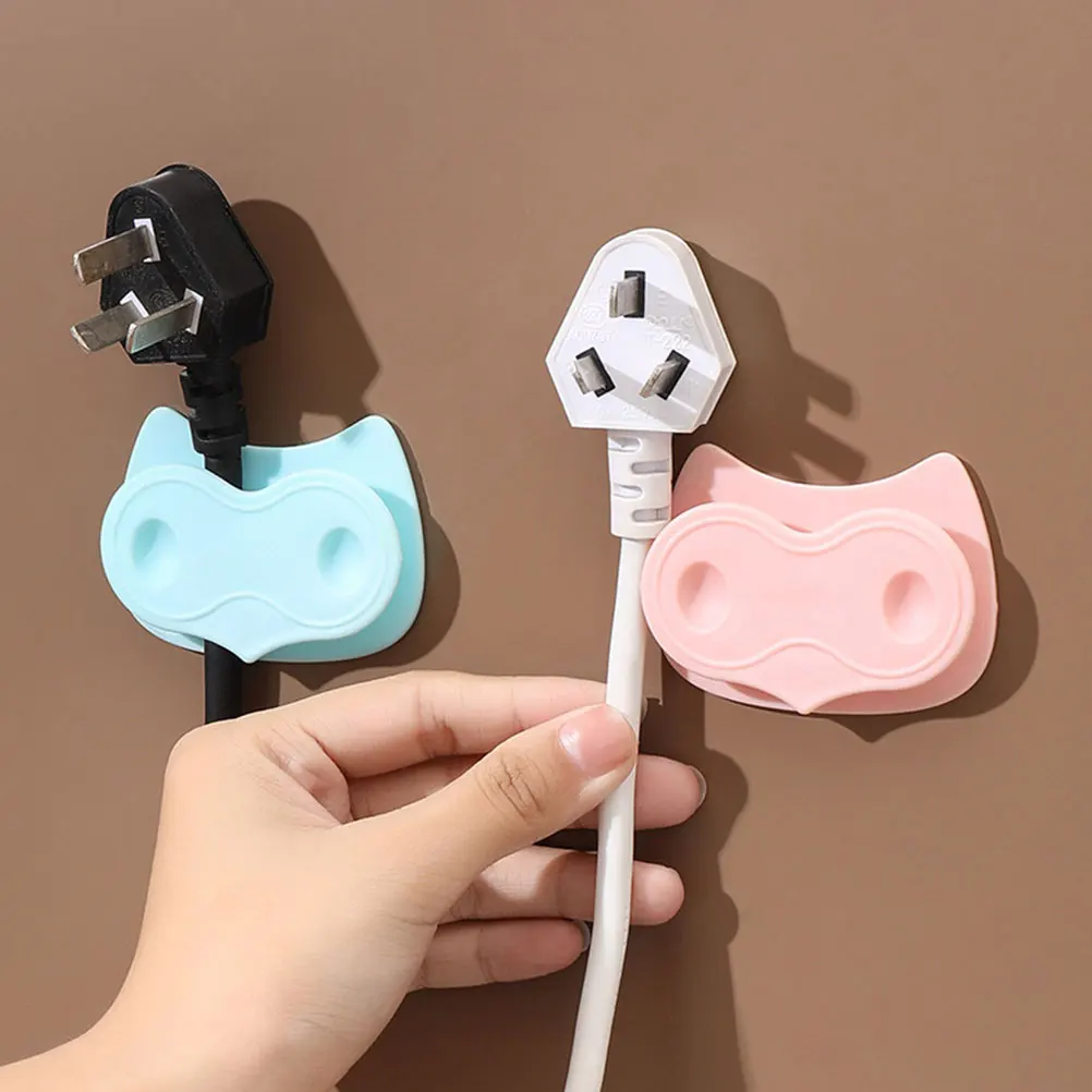 

4Pcs Self Adhesive Cable Clips Compact Cord Fixing Clips for Kitchen Office Desktop Wire Organizer Cable Management Holder