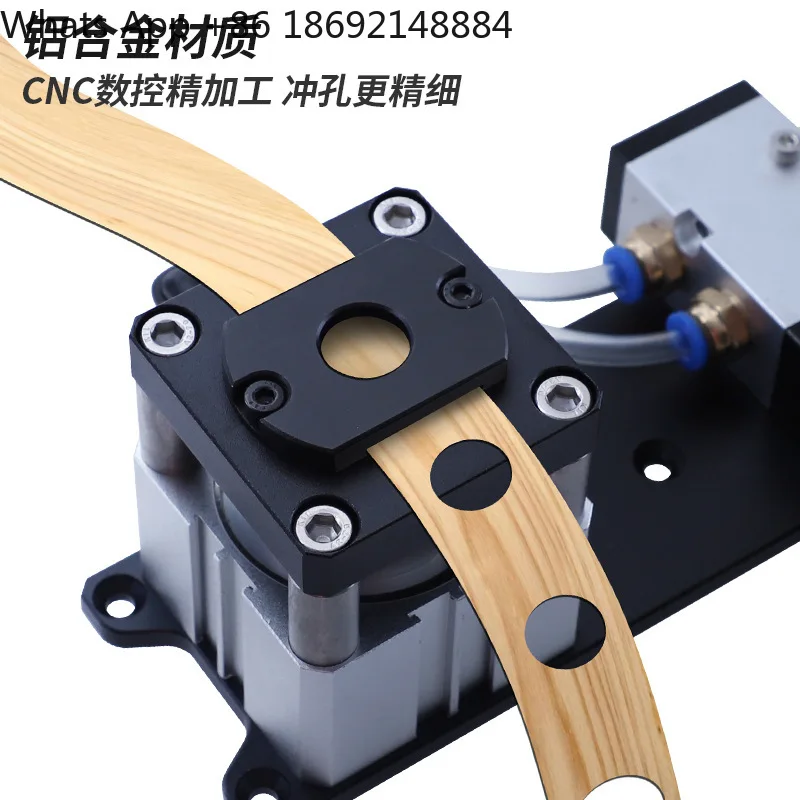 Pneumatic edge banding puncher Three-in-one hole Round sticker punching machine Edge banding belt
