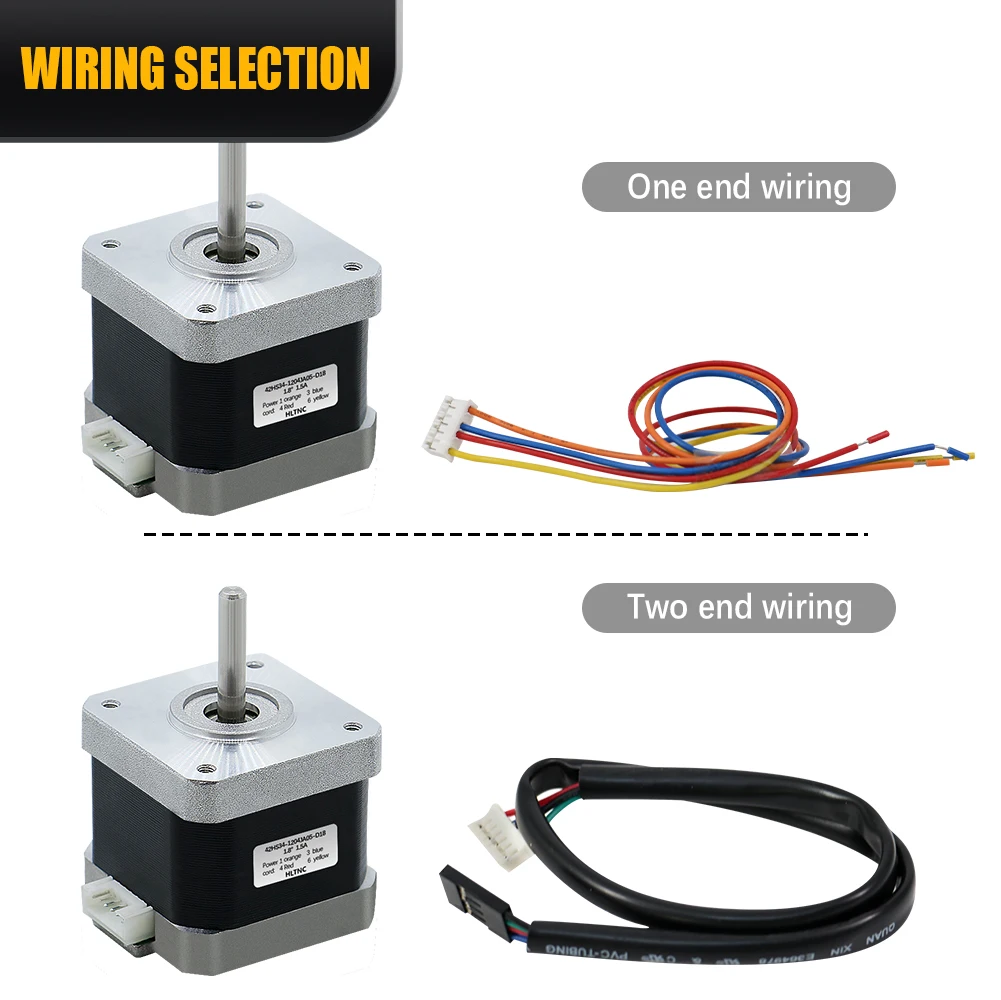 3D Printer Nema 17 Stepper Motor 0.24N.m 42HS34mm 36ozin 2.4kg.cm Single Axis 5mm Current 0.95A For CNC Router image 2