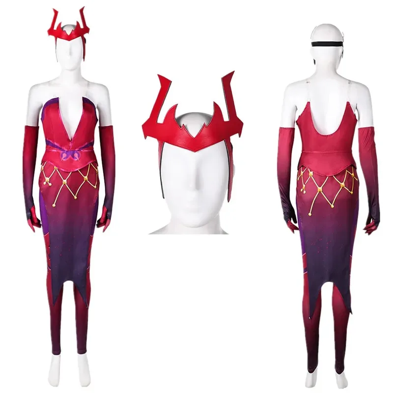 Scarlet witch cosplay traje jogo revales saia calças bandana fantasia roupas halloween carnaval festa feminino terno