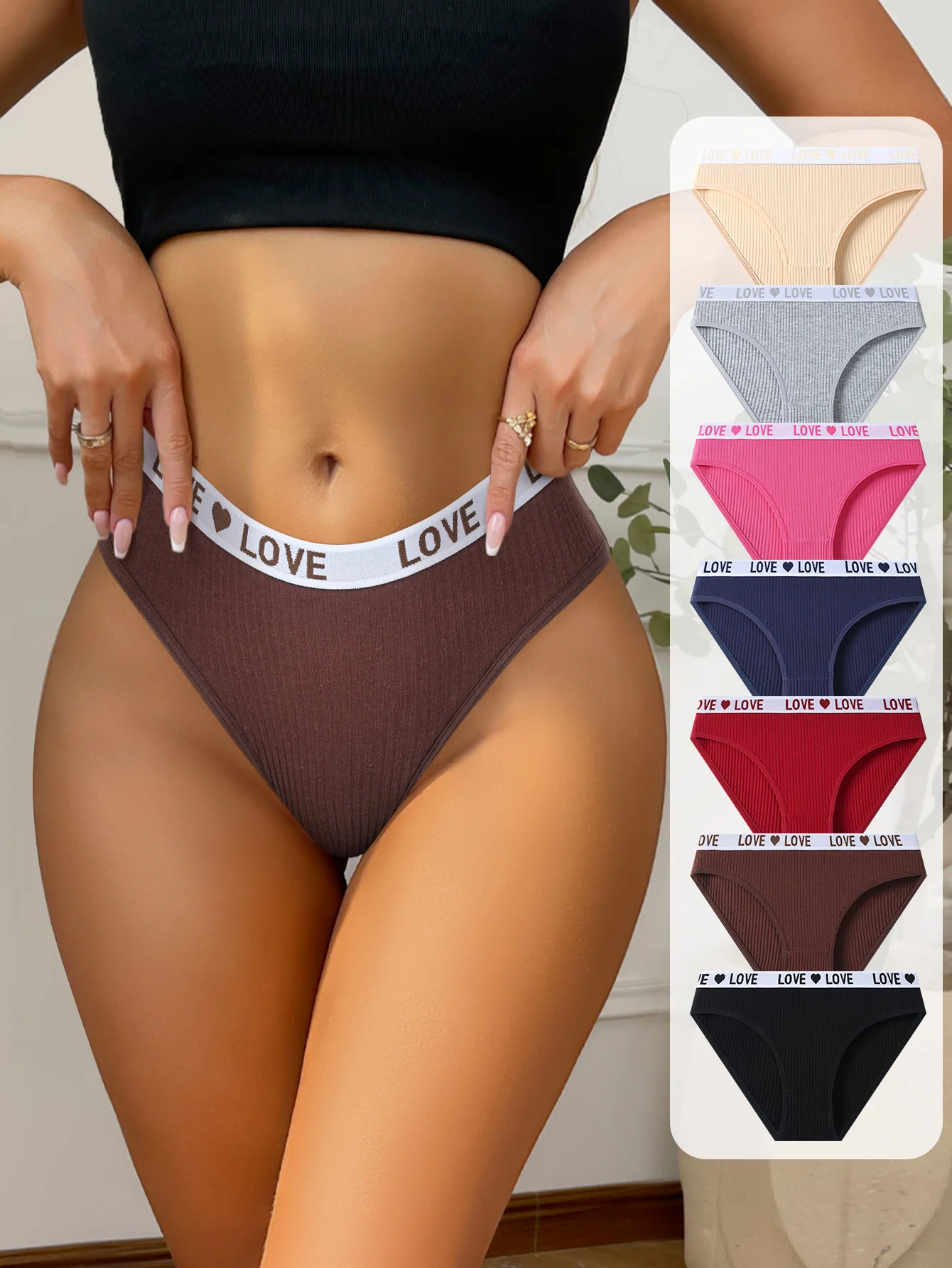 

7 шт./компл. женские трусики в полоску, сексуальные женские трусы, дышащие хлопковые трусики, женское нижнее белье с низкой талией, женское нижнее белье