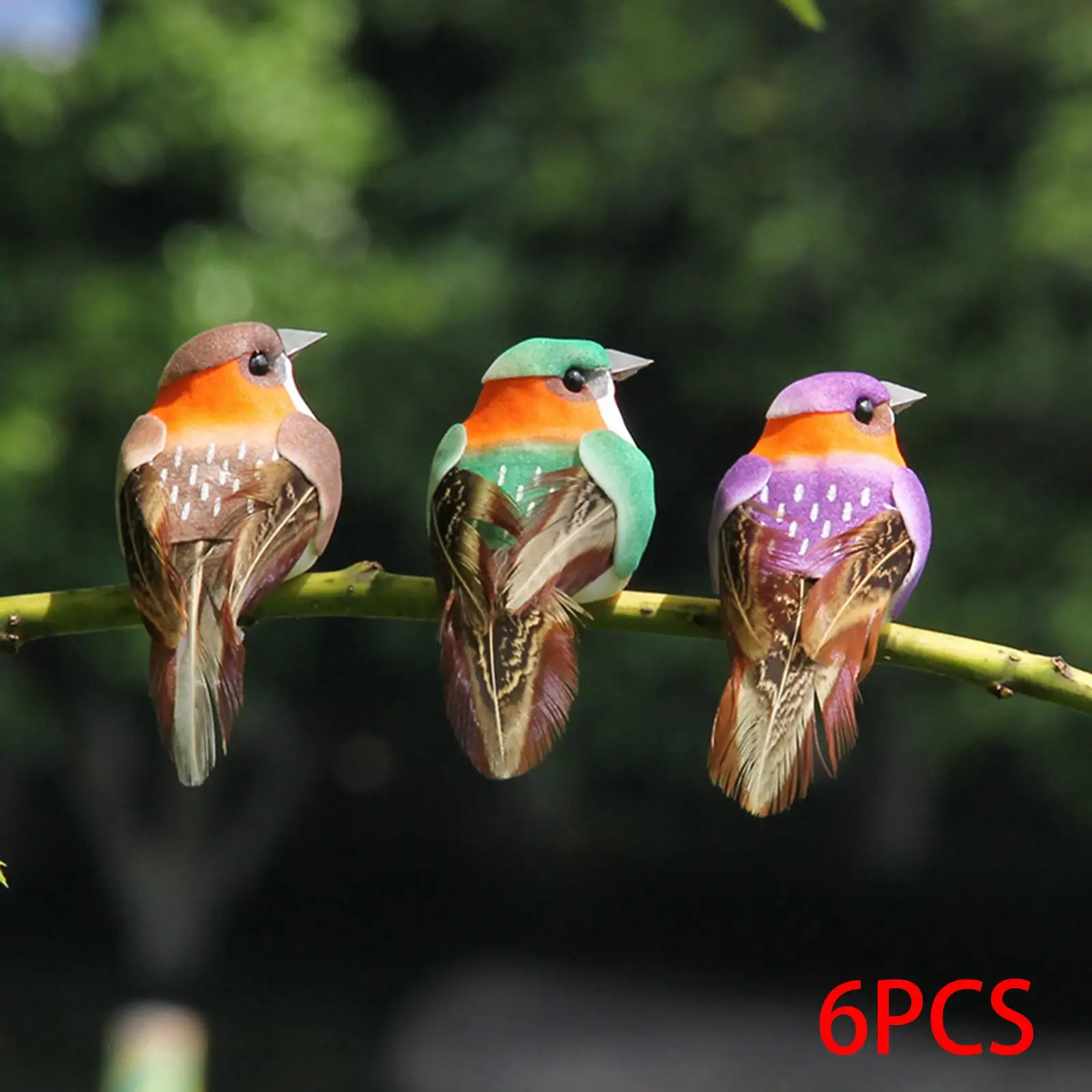 Lifelike Foam Bird Statue Artificial Feather Parrot Figurine for Garden Patio Decor Outdoor Yard Art Ornament Multi Color