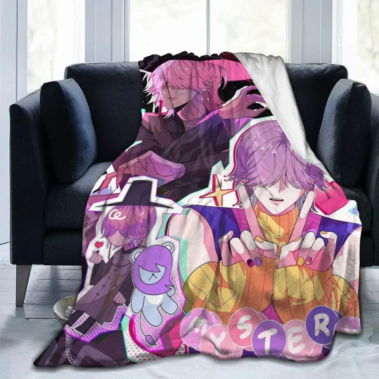 

Cool KPop Devil Hunter Saja Boy Flannel Throw Blanket Soft Warm for Home Travel Camping Sofa Picnic Comfortable Design