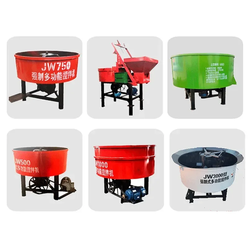 New Electric New Vertical Flat Mouth Concrete Mixer Mortar Cement Concrete Mixer For Construction Site Factory Direct Sales