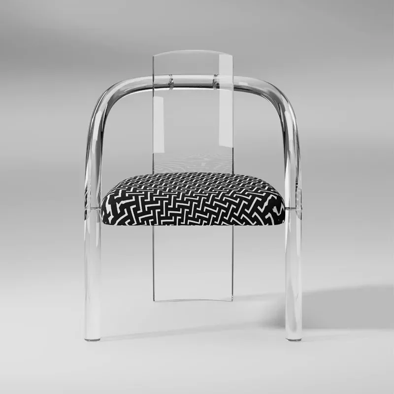 Internet celebrity dining chair makeup chair transparent acrylic chair high-end casual dresser stool simple modern home