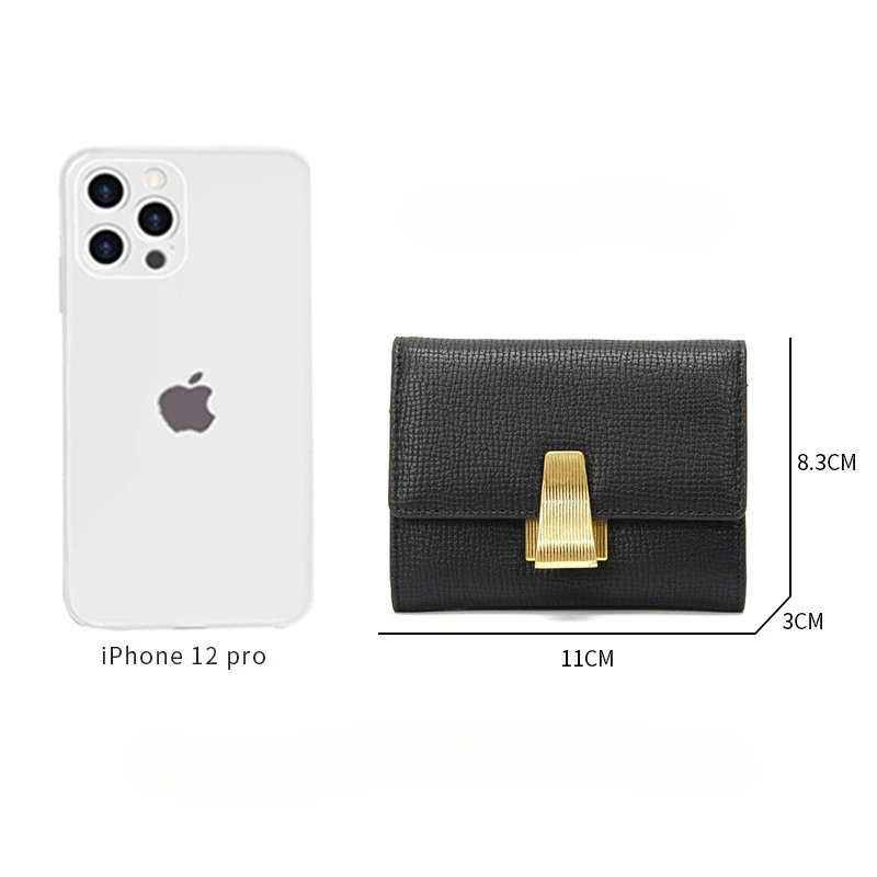 New style genuine leather card holder, large capacity card slot, high-end card case, high-value lock organ small card holder