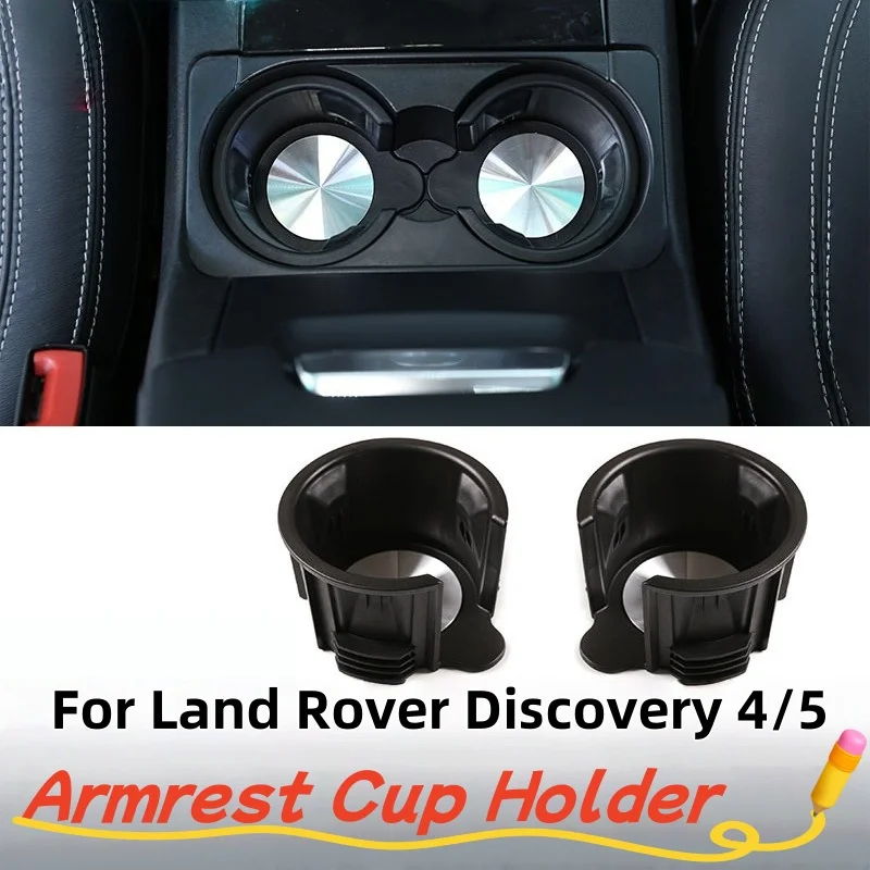 

For Land Rover Range Rover Vogue Sports Discovery 4 5 LR4 LR5 ABS Black Car Cup Holder Water Drinks Holder Trim Car Accessories