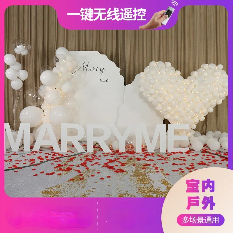 Proposal Arrangement Decoration Indoor and Outdoor Scene Balloon Props KT Board Background Board Package