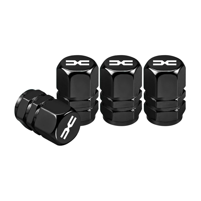 4 Stück Metall-Ventilkappen zum Einschrauben, Auto-Emblem, Staubschutz, Zubehör für Dacia Duster Logan Sandero Stepway Dokker Lodgy MCV