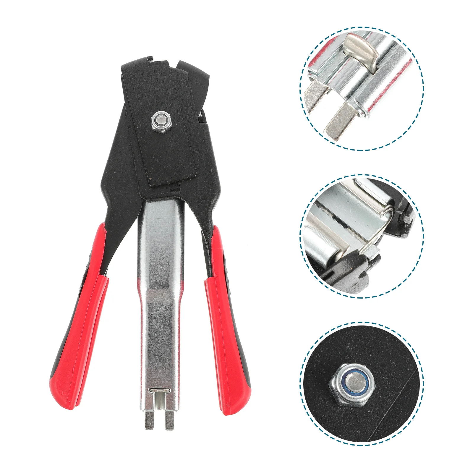 

Ring Pliers with Clips Heavy Duty Iron Spring Loaded Clamp Tool for Livestock Fence Pet Cage Wire Mesh Mattress Strapping