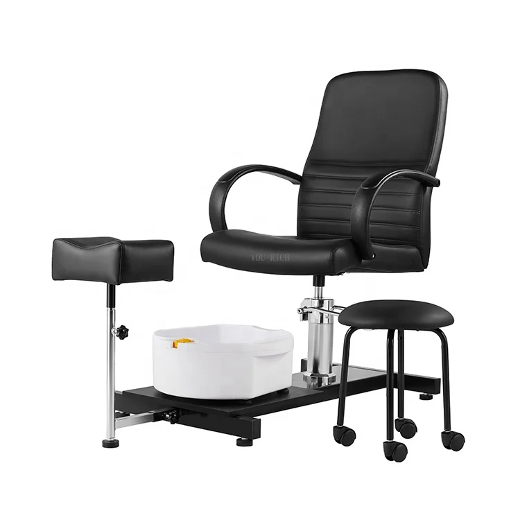 Cheap spa pedicure chair with magnetic jet salon equipment pedicure spa chair with stool