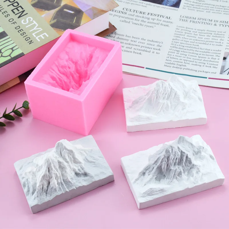 Snow Mountain Shape Aromatherapy Cement Plaster Crafts Silicone Mold Concrete Gypsum Ornament Home Decoration Molds