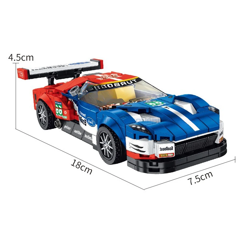 GT Racing Car Model Building Blocks MOC 666036 Sports Car High Tech Speed Series Vehicle Bricks Collection Toy Gift Kids Boys