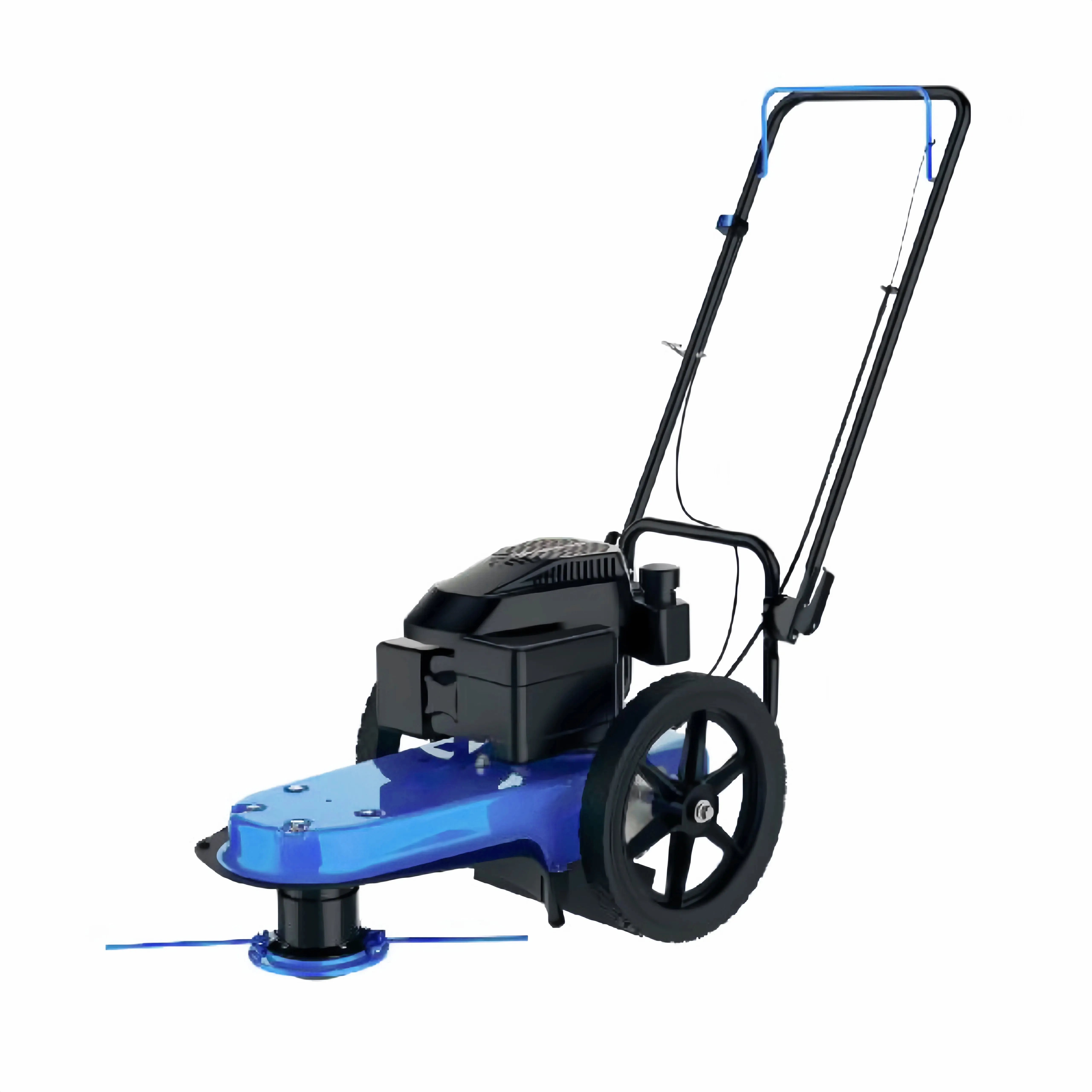 Handgeführter Rasentrimmer mit Motor und Rädern