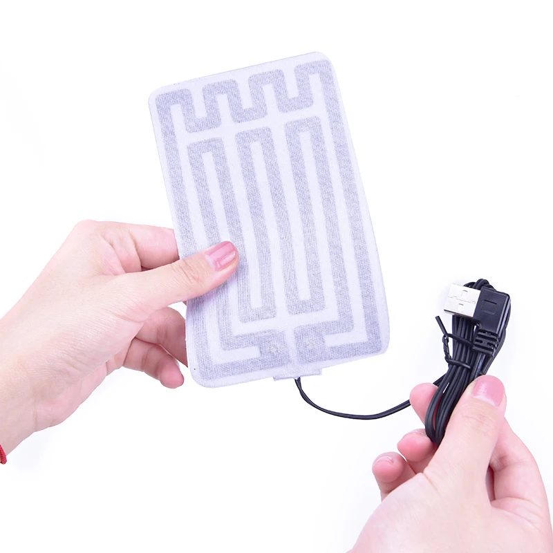 1pc Heating Pad Hand Warmer Heated Insole USB Heating Film Winter Electric Heat Mat 5V Carbon Fiber