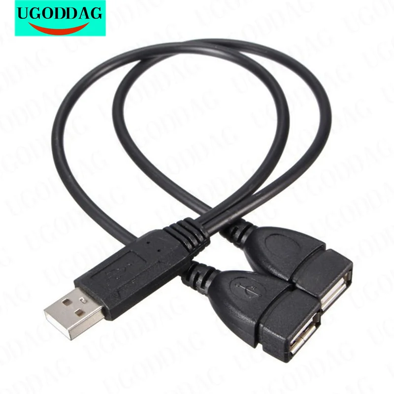 2 In 1 USB 2.0 Extension Cable Male To Female USB Data Cable Charging Cable for Hard Disk Network Card Connection