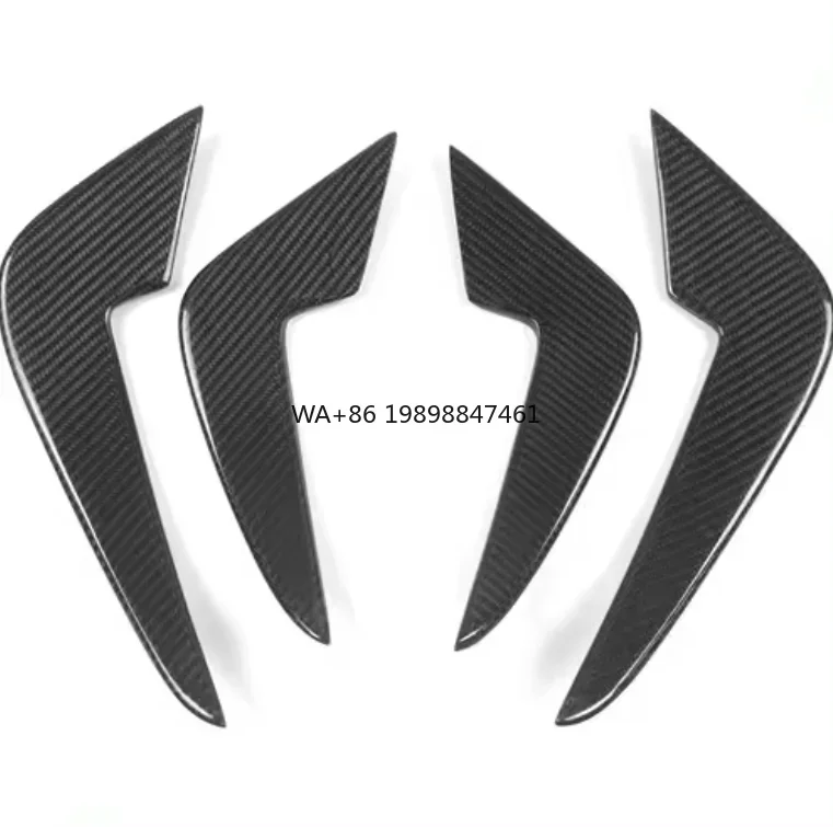 

AC Style Canards Dry Carbon Fiber Front Bumper Trims for BMW F87 M2 2014-2022 Body Parts 4pcs