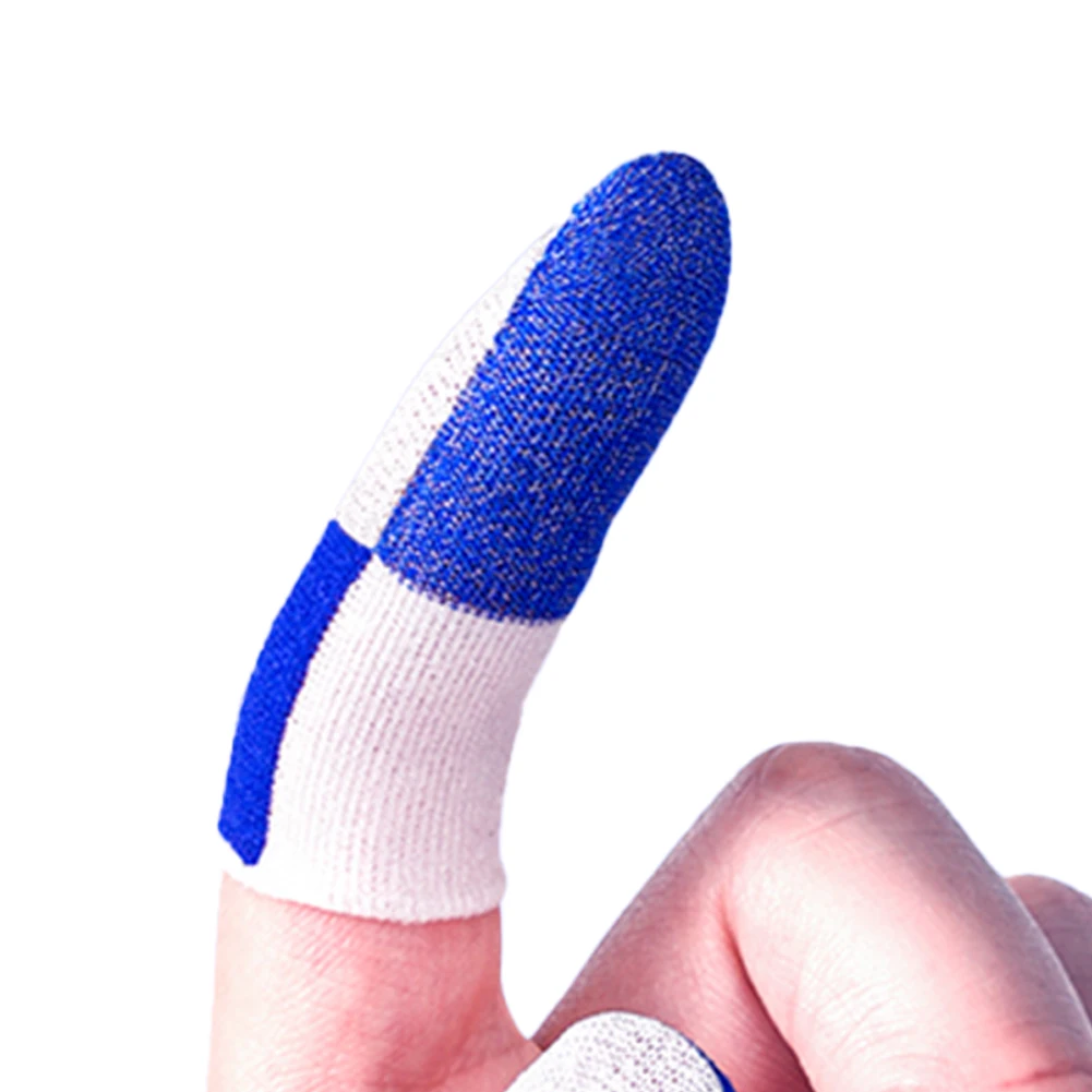 

Мобильные дышащие, защищающие от пота перчатки для большого пальца с рукавами для пальцев для PUBG (синие)