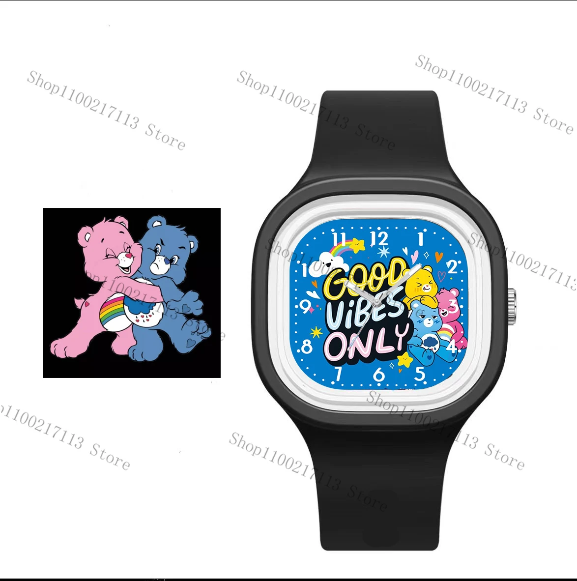 Reloj deportivo electrónico de silicona para niños y niñas, cronógrafo Digital con diseño de oso arcoíris, dibujos animados, regalo de cumpleaños,