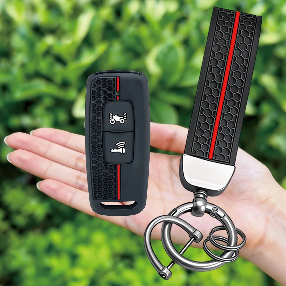 2 Button Remote Key Case Silicone Keychain Holder Key Cover for HONDA PCX 160 VISION PCX160 SH350 2021 Keyless Shell Fob