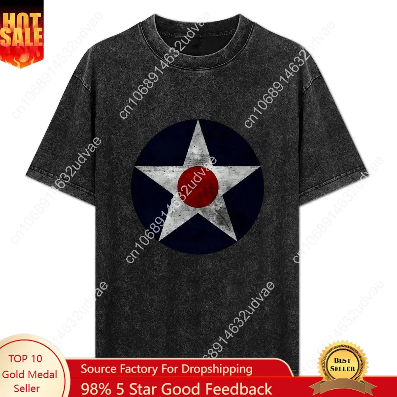 US Army Star Roundel for Vehicles Retro T Shirts Mans Womans Vintage Tshirt Short T-shirt Custom Tops Unisex Clothes Tshirt