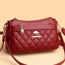 Fashion New Women's Handbag High Quality Brand Leather Shoulder Crossbody Bag with 2 Straps Luxury Female Designer Messenger Bag