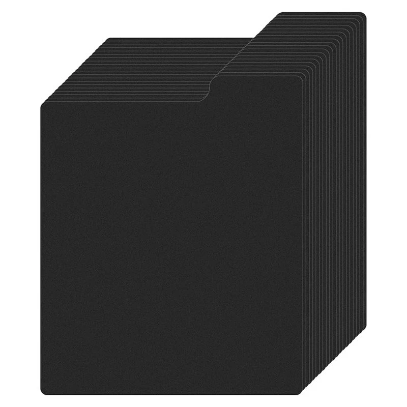ABKI-Black PP 5 X 5.5 Inch For Media Storage Organizers-CD/DVD Dividers 20PCS With Blank Index Tabs