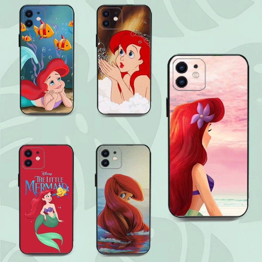 The L-Little M-Mermaid Phone Case For Iphone 15 11 13 14 Pro Max 7 8 Plus X Xr Xs Max Se2020 12mini Cover Case