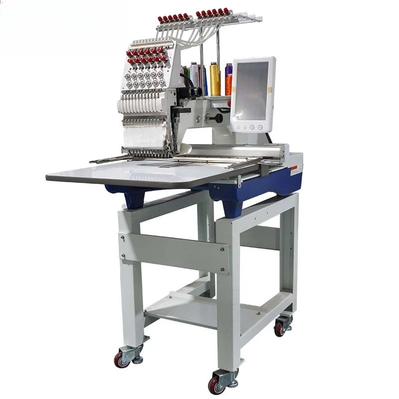 Auto Single-Head Embroidery Machine Cap/Garment/Flat 3-in-1