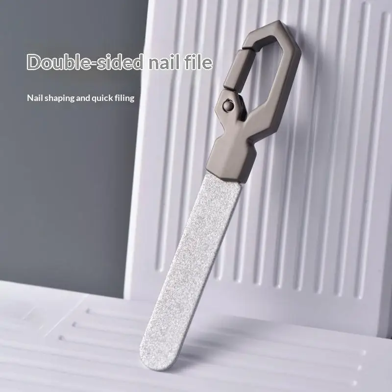 Durable Heavy Duty Double Sided Nail File Coarse Fine Grinding Portable Manicure Tool for Hard Acrylic Nails Travel Daily Use