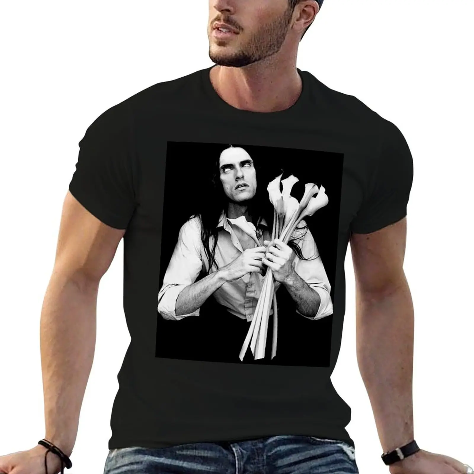 black white Steele Tour 2019 T-Shirt Basic Short Sleeve Cotton Blend T-Shirt