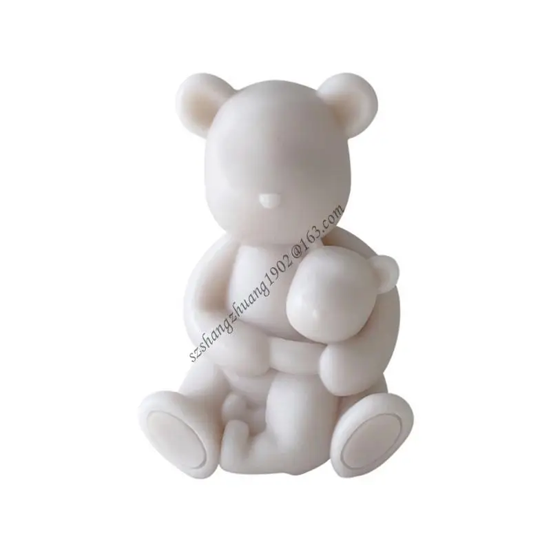 Violent Bear Scented Mold Bear Making Mold 3D Bear Epoxy Resin Casting Mold for DIY Craft Home Decors Q6RB